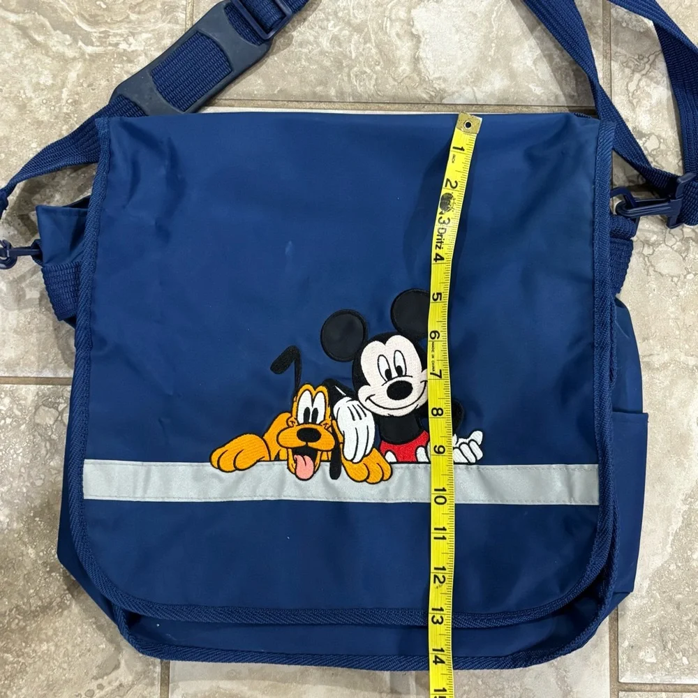 Disney Store Mickey‎ And Pluto Back Pack Shoulder Computer School Bag Embrodered